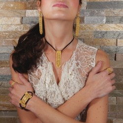 18K gold earrings "PIZZO REGALE"