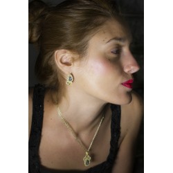 Pendente in oro 18Kt "FIOCCO AZZURRO"