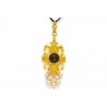 18K Gold filigree pendant "WATERFALL"