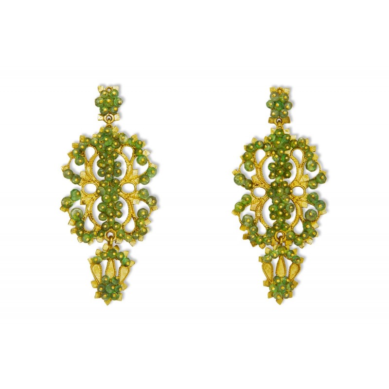 Orecchini  in oro 18Kt "SOGNO DI SMERALDI"