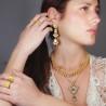 18K Gold filigree earrings "SPOSA"