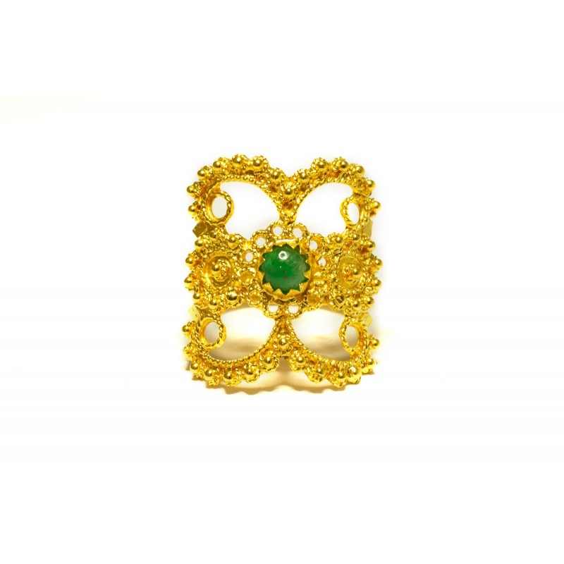 18K Gold filigree ring "ALI DI FARFALLA"