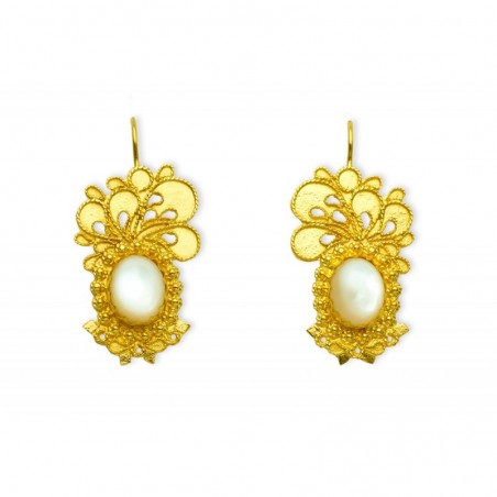 18K Gold filigree earrings "VIA LATTEA"