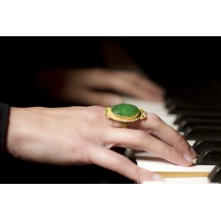 Anello in oro 18Kt "LUCE VERDE"