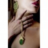 18K Gold filigree pendant "LUCE VERDE"