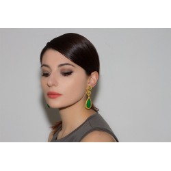 18K Gold filigree earrings "AURORA BOREALE"