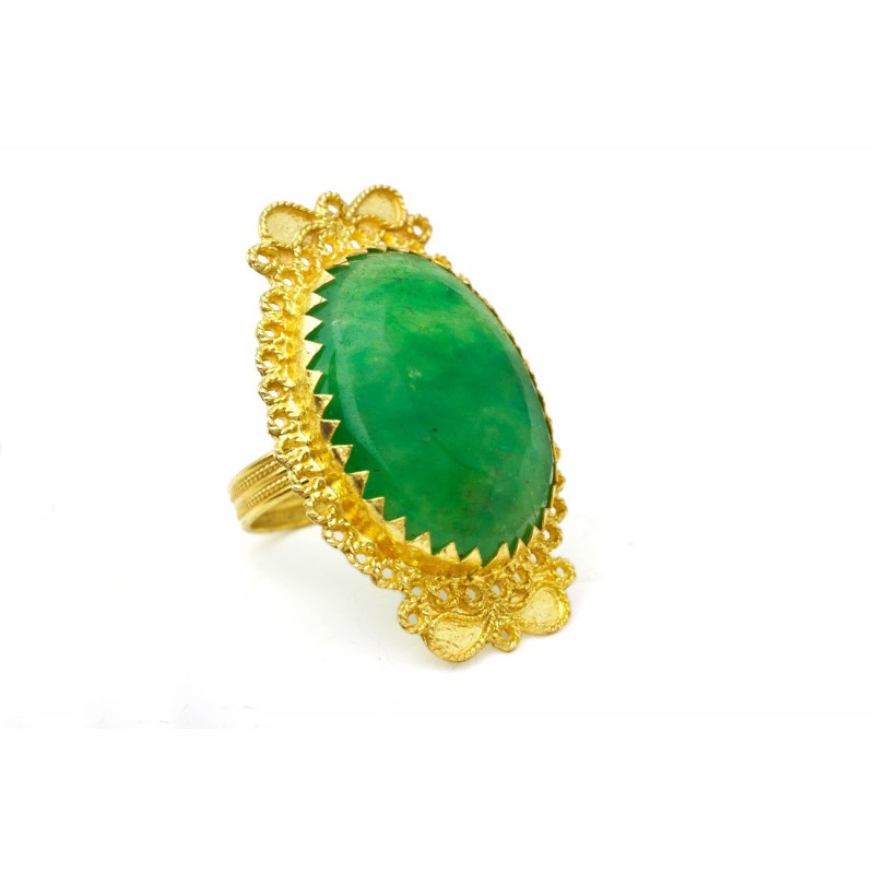 Anello in oro 18Kt "LUCE VERDE"