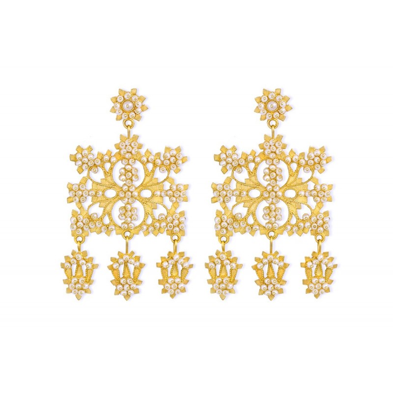 Orecchini in filigrana in oro 18Kt "SA PALIA"